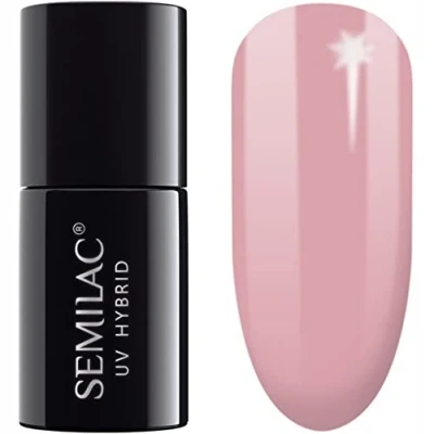 Bild av Semilac Extend UV nagellack 5 i 1 rosa färg 802 Dirty Nude Rose 7 ml innovativ LED färglack för färgintensiva fingernaglar nagelpolering