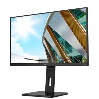Bild av AOC U32P2 32 tums UHD skärm, höjdjusterbar (3840 x 2160, 75 Hz, HDMI 2.0, DisplayPort, USB hubb) svart