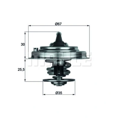 Bild av Termostat, kylvätska Mahle TX 34 87D