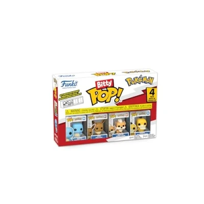 Bild av Funko Bitty Pop! Pokemon Squirtle 4PKE en överraskning mystisk minifigur 0,9 tum (2,2 cm) samlarobjekt Stapelbar displayhylla ingår presentidé partylagerväskor