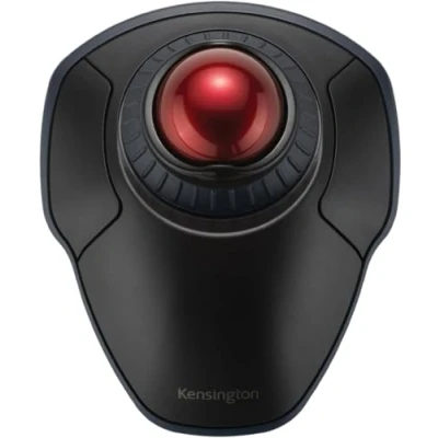 Bild av Kensington Orbit trådlös styrkula med rullningsring, professionell datormus Bluetooth, (2,4 GHz trådlös), optisk spårning och AES krypteringssäkerhet, vänster eller högerhänt svart (K70992WW)