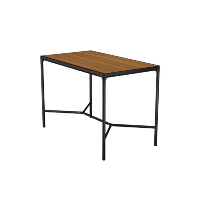 Bild av HOUE FOUR Table Trädgårdsbord Black/Bamboo 90x160 Bar H111 x W90 D160 cm