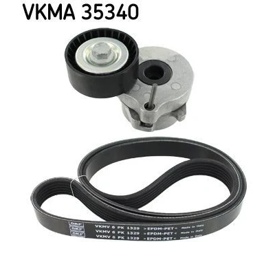 Bild av SKF VKMA 35340 Jeu de courroies trapézoïdales à nervures OPEL: Corsa D 3/5 portes, Meriva B