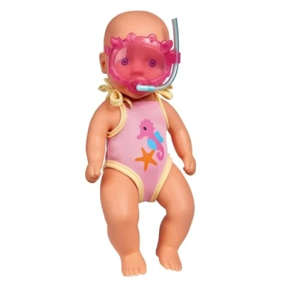 Bild av Simba 105030172 Ny född babybaddocka, full vinyldocka i baddräkt med simglasögon, 30 cm, babydocka, från 3 år