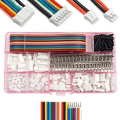 Bild av JST PH 2.0 kontakter stifthuvud och bandkabel tråd kit 2,0 mm stigning 2/3/4/5/6/7/8 hona stift hanhölje