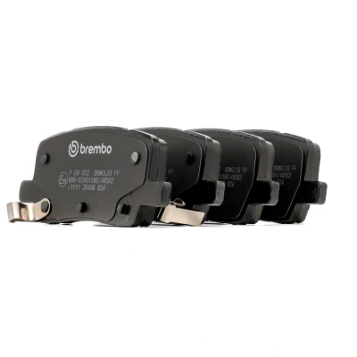 Bild av BREMBO P 09 032 Jeu de plaquettes frein avec indicateur d&#039;usure sans accessoires TESLA: Model S, X