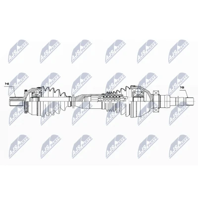 Bild av NTY NPW VV 060 Arbre de transmission Essieu avant, avant droit VOLVO: XC90 I