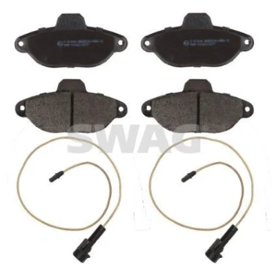 Bild av SWAG 70 91 6084 Jeu de plaquettes frein Essieu avant contact signal d&#039;usure inclus FIAT: 500 3 portes, Panda II 5 Punto 3/5 portes