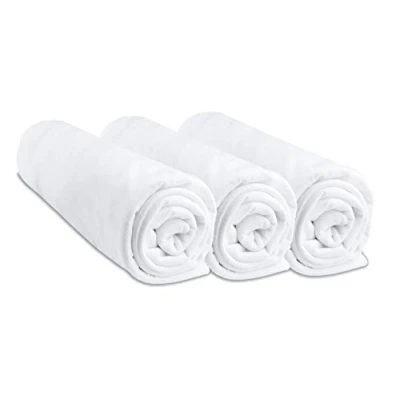 Bild av Easy Dort Set med 3 bomullslakan, 40 x 80 cm, utdragbart till 90 för spjälsäng, vagga, liggdel vit (märke Dort)