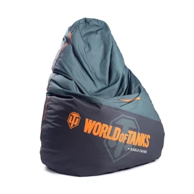 Bild av Diablo gaming saccosäck Wolrd of Tanks XXL sittsäck med fyllning fåtölj barnsaccosäck beanbag EPS pärlor polyester 110 cm x 100
