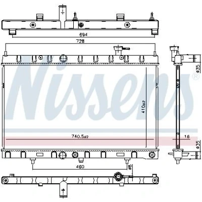 Bild av Kylare, motorkylning NISSENS 606312