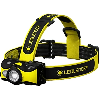 Bild av Ledlenser iH9R professionell pannlampa LED, laddningsbar med batteri, inklusive hjälmfäste, 600 lumen, fokuserbar, rött ljus, 2x AA batteridrift möjligt, transportlås, hantverkare, Headlamp