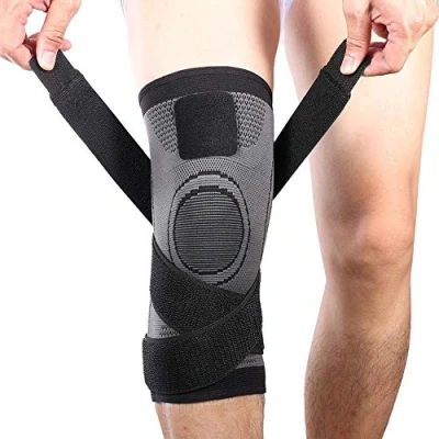 Bild av Vitoki 1 bit knäbandage för kvinnor och män, sport män knäskydd knästöd ledsmärtlindring, grå L