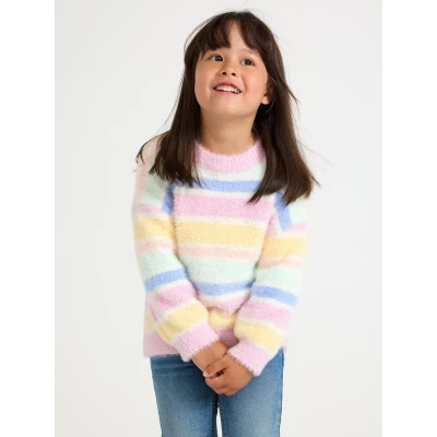 Bild av Lindex Stripe Stickad tröja för barn, Storlek: 128, Light pink