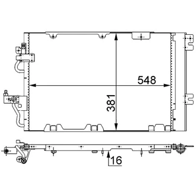 Bild av MAHLE ORIGINAL AC 375 000S Condenseur De Clim avec déshydrateur 14 13,7 554 OPEL: ZAFIRA B, Astra H 3/5 portes, GTC, VAUXHALL: Mk3