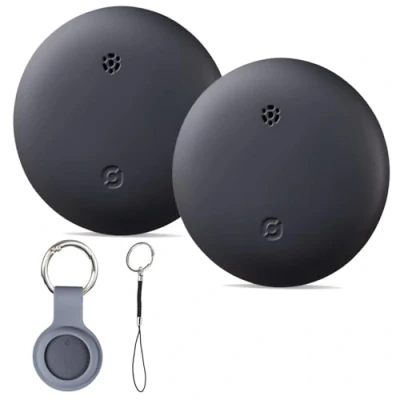 Bild av Reyke Smart Tag Pro, resväska tracker kompatibel med Apple Wo är app (endast iOS), nyckelsökare för nycklar, bagage, resväska, plånbok, IP67 vattentät, 2 pack