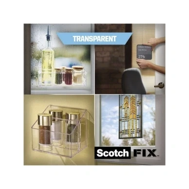 Bild av Scotch Fix Transparent monteringstejp 19mmx1,5m