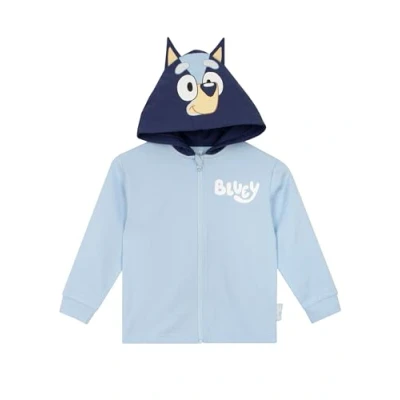 Bild av Blå Huvtröja Med 3D öron Hoodie Dragkedja Dress Up Kostym För Pojkar Officiell Merch 128
