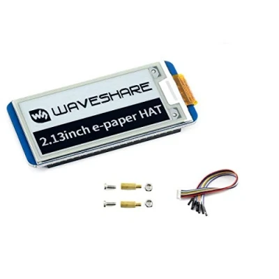Bild av Waveshare 2,13 tum e Paper display Hat V4 version 250 x 122 Resolution 3,3V/5V tvåfärg bläck epaper skärm för Raspberry Pi Zero/Zero W/Zero WH/3B/3B/3B+/4B, partiell uppdatering, SPI