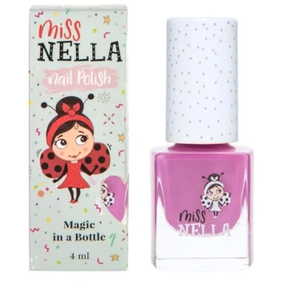 Bild av Miss Nella LITTLE POPPET Speciellt lila nagellack för barn, vattenbaserat och luktfritt som enkelt går att skala bort.