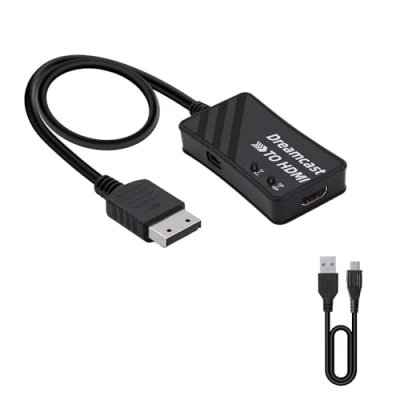 Bild av Mcbazel Sega Dreamcast till HDMI adapter, videospelstillbehör omvandlare HD multimedia gränssnittskabel för konsol