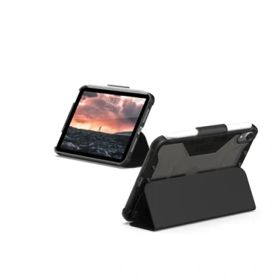 Bild av Urban Armor Gear Plyo Case Apple iPad Mini 6 fodral (2021/6:e generationen) [ställfunktion, pennhållare, väckning/sömn, fall och stötsäker] svart (transparent)