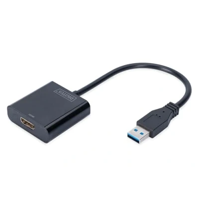 Bild av DIGITUS USB 3.0 grafisk adapter, A till HDMI typ A, Full HD, 1 920 x 080 pixlar, plast, svart