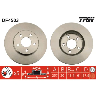 Bild av Bromsskiva TRW DF4503