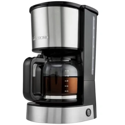 Bild av Clatronic Kaffemaskin med filter, för 12 14 koppar, Filterkaffemaskin, Rostfritt stålhölje, Anti droppsäkerhet, Kaffemaskin, 800W, KA 3808