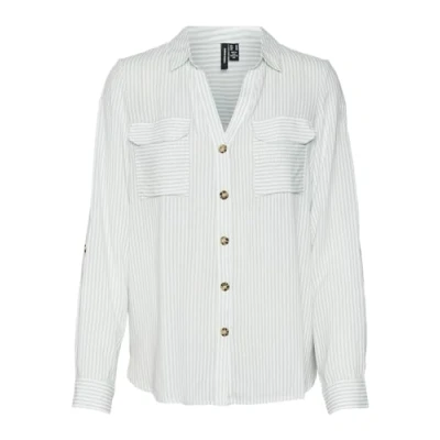 Bild av VMBUMPY L/S Shirt New WVN GA NOOS, Siltgrön/ränder: vit, XS