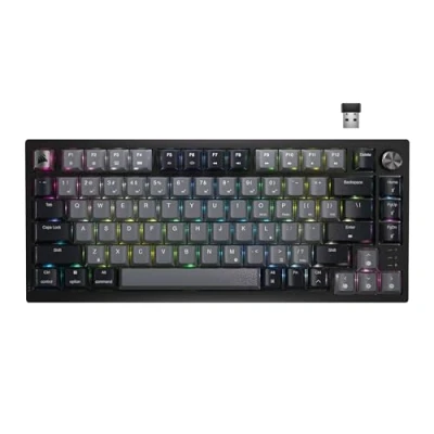 Bild av CORSAIR K65 PLUS WIRELESS 75% RGB Hot Swappable mekaniskt speltangentbord försmordat MLX Red linjära brytare dubbla lager ljudisolering PBT tangenter QWERTY NA svart