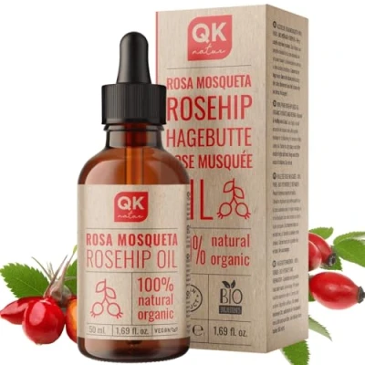 Bild av Nyponolja, 100% ren organisk vegansk 50 ml för ärr och bristningar Anti rynkor aging BIO Kallpressad