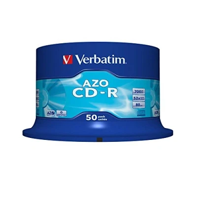 Bild av Verbatim 43343 700MB 52x CD R AZO kristall 50 pack spindel