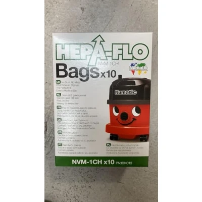 Bild av NUMATIC 604015 NVM 1CH Hepaflo Henry Dammpåsar, Vit, Paket med 10