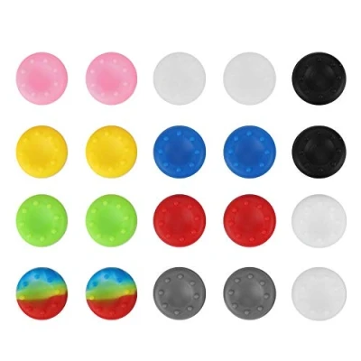 Bild av 20 stycken färgglada silikongummi grepp stick analog joystick cap anti halk spelkontroll kepsar för PS4 / PS3 Xbox