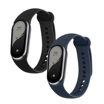 Bild av kwmobile remmar kompatibla med Xiaomi Mi Band 8/Mi 9 2 x ersättande klockarmband i silikon, Large, TPU; silikon