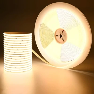 Bild av GOMING 24 V 20 m COB LED tejp varmvit 3 000 K 146 W 480LED/M Luminescence Uniform CRI 93+ hög ljusstyrka 1 4 lm icke vattentät flexibel skärbar remsa för heminredning (utan strömförsörjning)