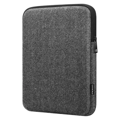 Bild av MoKo 9 11 Inch Tablet Sleeve Bag, Wool and Polyester Pouch Cover Case Fits Tab S8 11&quot;, iPad Pro 2021 2018, 9/8/7th Gen 10.2, Air 4 10.9, 3 10.5, 9.7, Black &amp; Gray