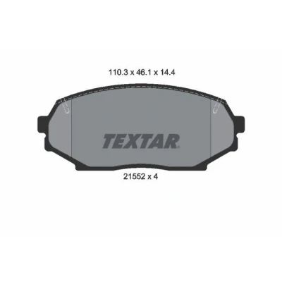Bild av TEXTAR 2155202 Jeu de plaquettes frein non préparé pour indicateur d&#039;usure MAZDA: MX 5 I