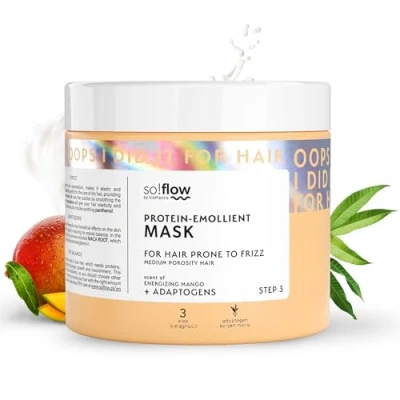 Bild av Donc!Flow Masque émollient protéiné pour cheveux à porosité moyenne, 400 ml