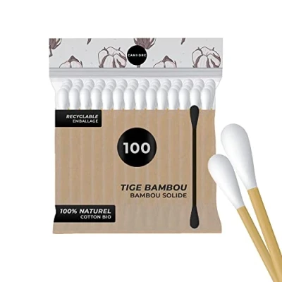 Bild av Bomullstjälk 100 Candore starkare bambu, mjukt bomullshuvud biologiskt nedbrytbart