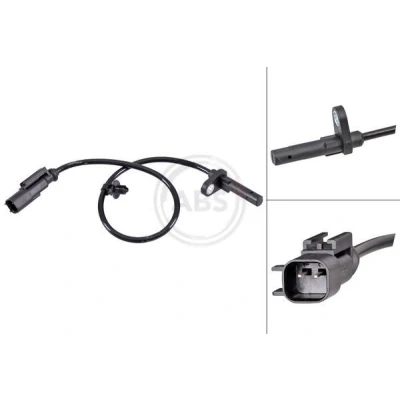 Bild av A.B.S. 31723 ABS Givare aktiv sensor 350mm 450mm 41mm svart FORD: Transit Custom V362 Skåpbil, Tourneo Minibuss