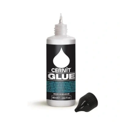 Bild av Cernit CE307008000C flaska lim GLUE 80 ml, lämplig för modellering massa (polymer), med precisionsspets att klistra fast små detaljer, transparent, 1 styck