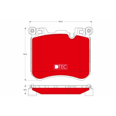 Bild av TRW DTEC COTEC GDB1826DTE Jeu de plaquettes frein préparé pour indicateur d&#039;usure BMW: X5, X6