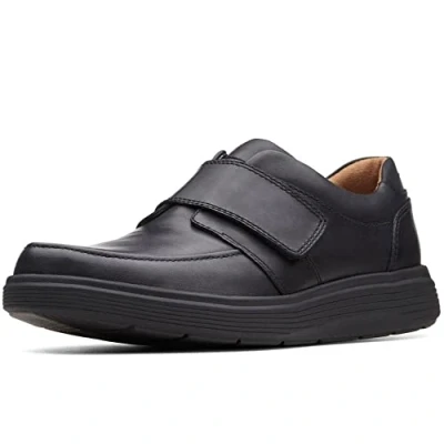 Bild av Clarks Un Abode Strap herr Loafers, svart läder, 46 EU