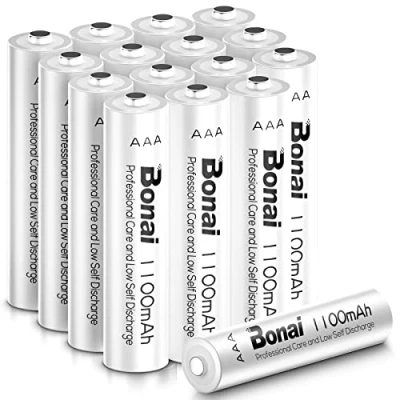 Bild av BONAI AAA Batterier Laddningsbara 16 Stycken 1100mAh Hög Kapacitet 1,2V Ni MH Förladdade Batteri Uppladdningsbart Låg Självurladdning