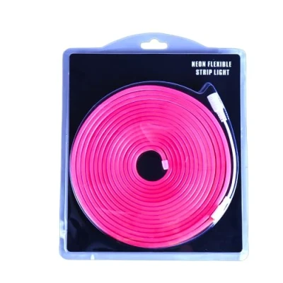 Bild av Jandei Flexibel Neon Led Ljusremsa 12V, 5M 6x12mm 120 Leds/Meter. Klipp var 2,5 cm. Inomhus och utomhusdekoration, Perfekt för Hem, Företag, Skyltar... (Rosa)