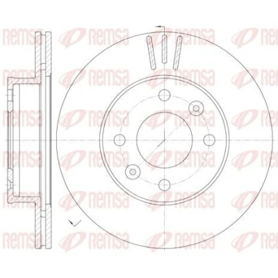 Bild av REMSA 6990.10 Disque de frein Essieu avant 241, 241 18 4 ventilé HYUNDAI: i20 I 3/5 portes, i10 I, II KIA: Picanto