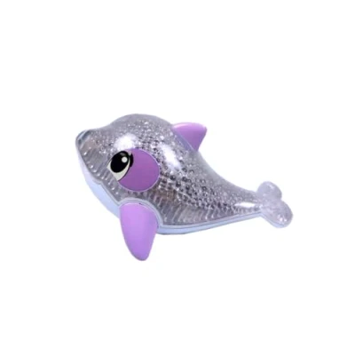 Bild av ABC 104010088 Glittrande Delfin med Magiskt Ljus Glittrig Från ABC, Sensor Magisk Ljusfunktion i Regnbågsfärger, 14 cm, 12 månader