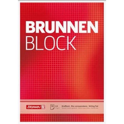 Bild av Brunnen 1052728 brevblock/skrivblock/fontänblocket (A4, rutig, 50 ark, 70 g/m²)